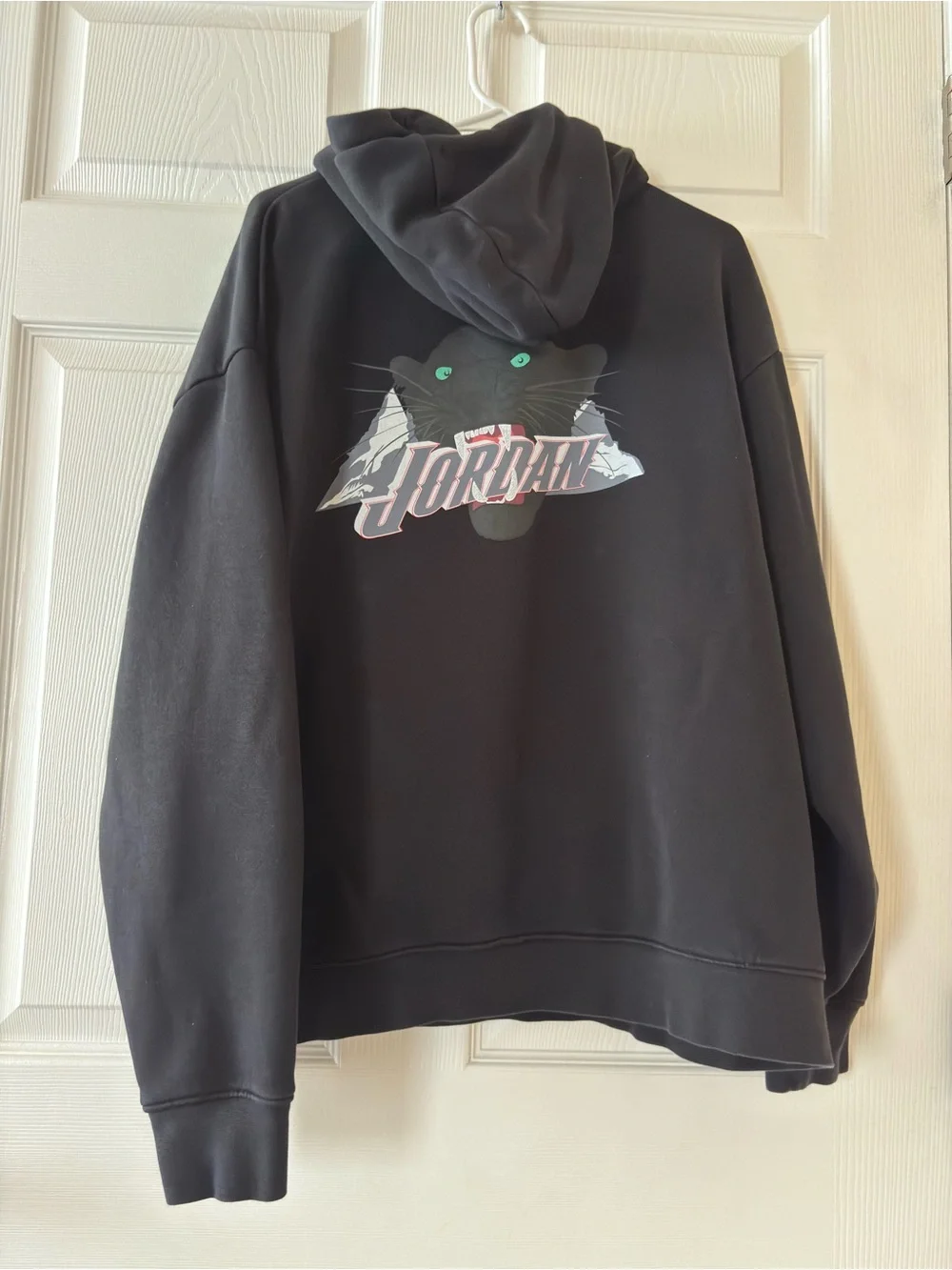Jordan Black Hoodie with Small Multicolor Jumpman